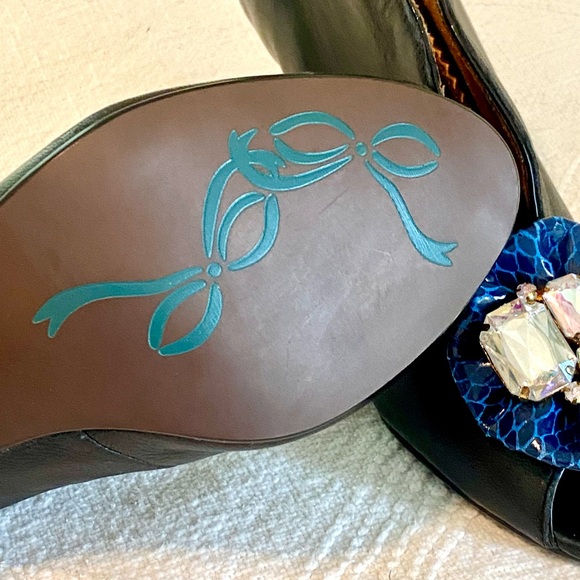 Poetic License A Girls Dream Black Bootie Heels Womens US8.5 EU39.5 - Picture 11 of 16